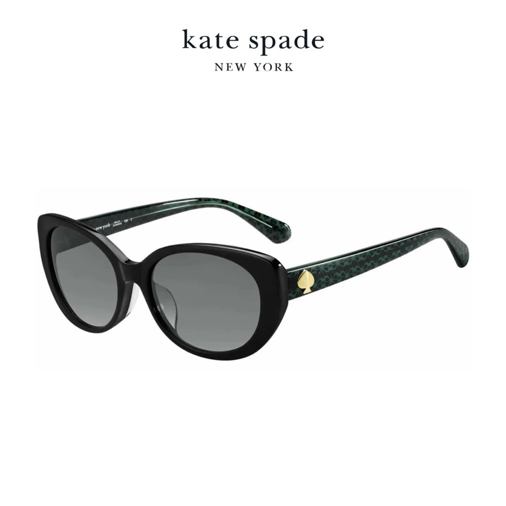 KATE SPADE NEW YORK Black Everett Round Cat Eye
Sunglasses NWT
